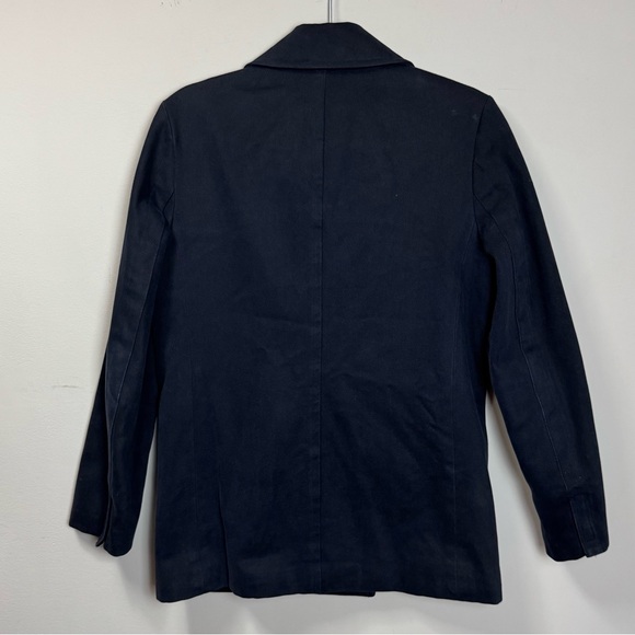 J. Crew Durable Outerwear Navy Double Breasted Coat sz XS - Picture 5 of 6